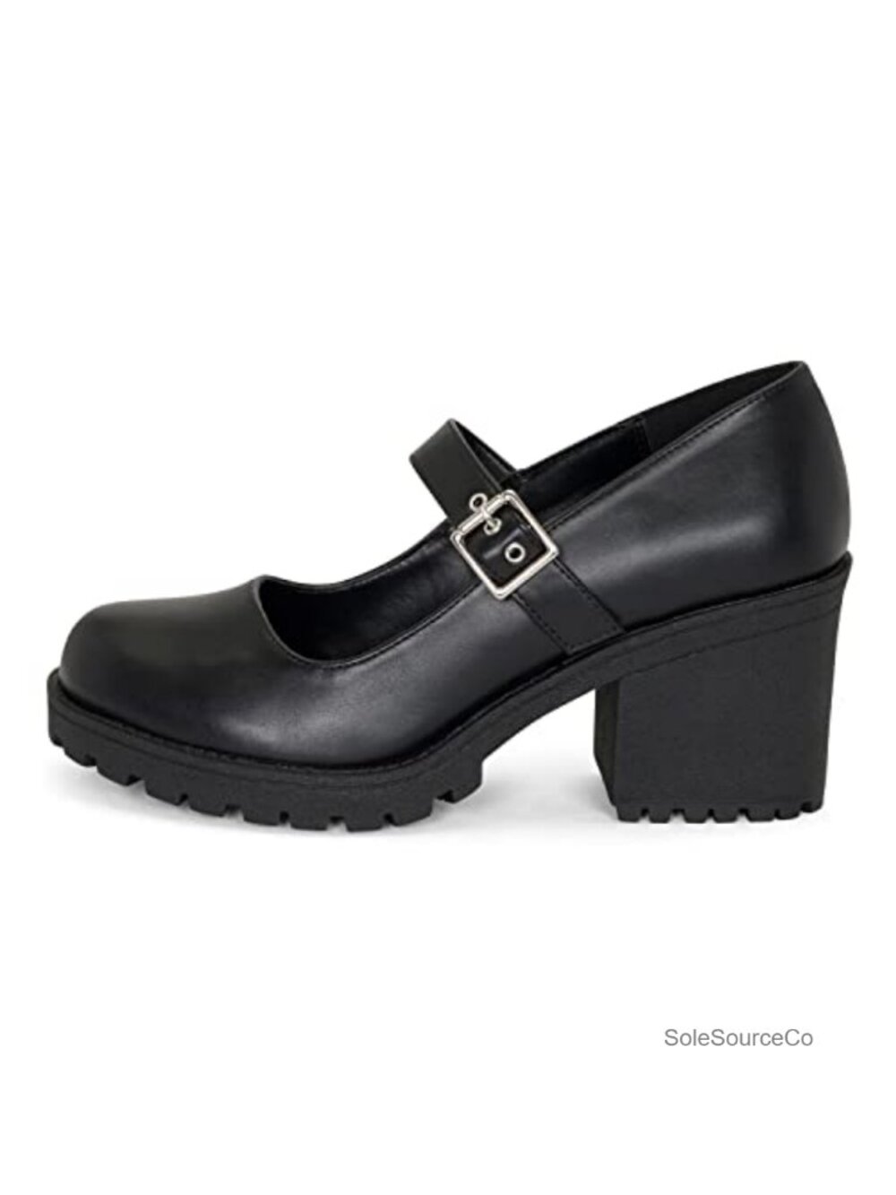 Platform Mary Jane Ankle Strap Pumps Chunky Lug Sole Cosplay Shoes
